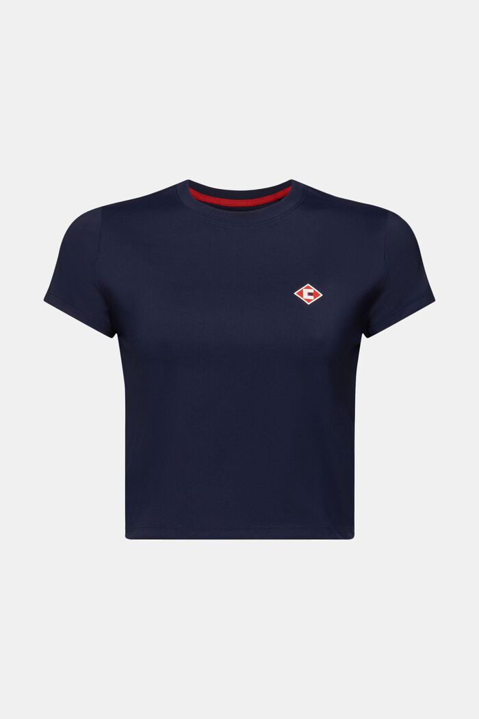 Logo-T-Shirt in Cropped-Länge, NAVY, detail image number 6