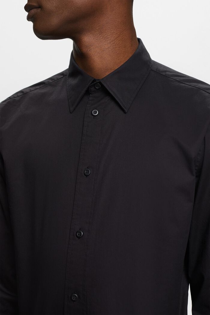 Hemd aus Baumwoll-Popeline, BLACK, detail image number 3