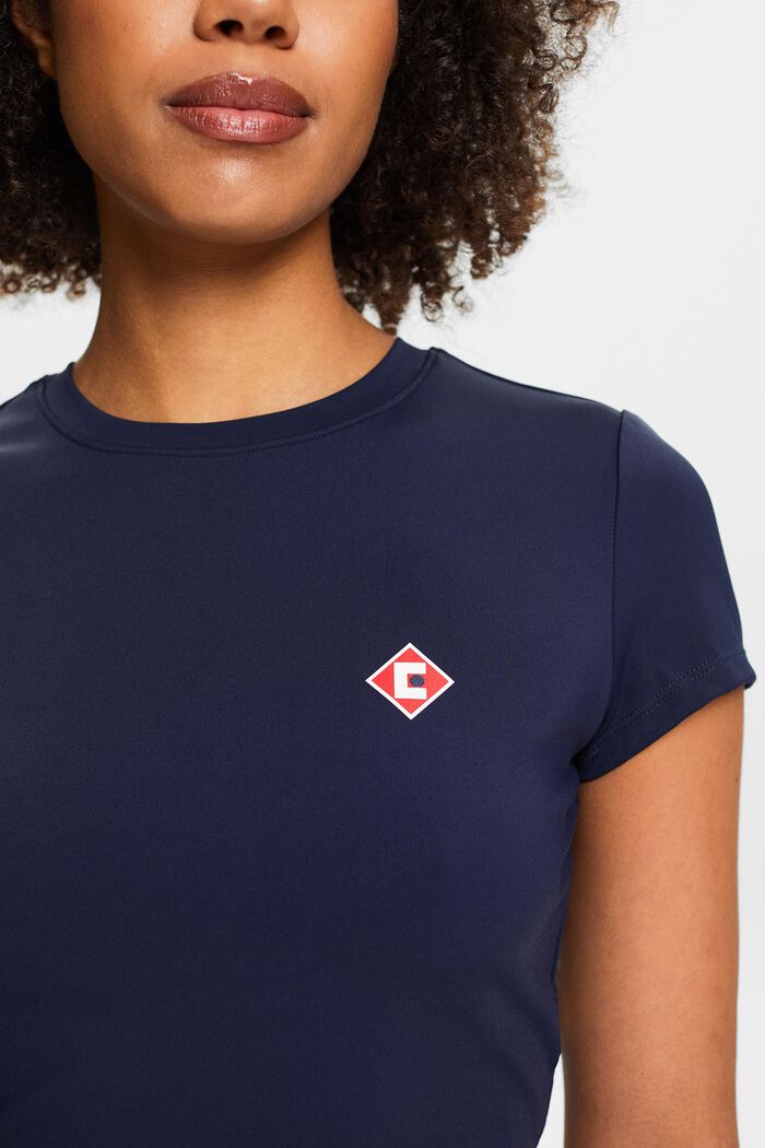 Logo-T-Shirt in Cropped-Länge, NAVY, detail image number 3