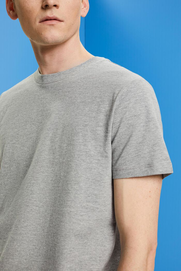T-Shirt im Slim Fit mit Rundhalsausschnitt, MEDIUM GREY, detail image number 1