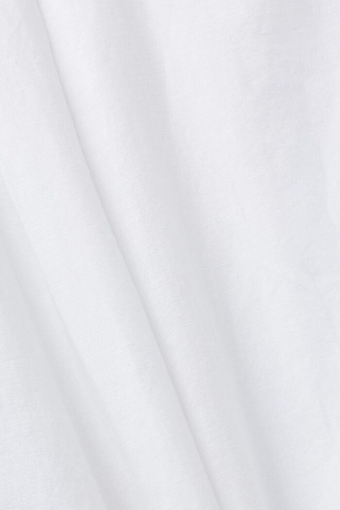 Bluse aus einem Leinenmix, WHITE, detail image number 5